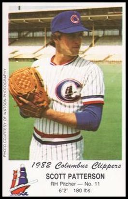 1982 Columbus Clippers Police 11 Scott Patterson